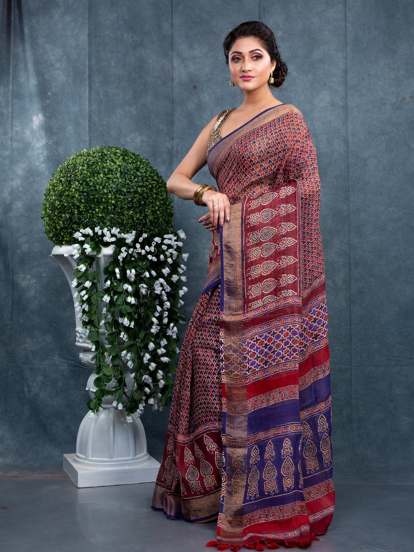 PURE LINEN SAREE