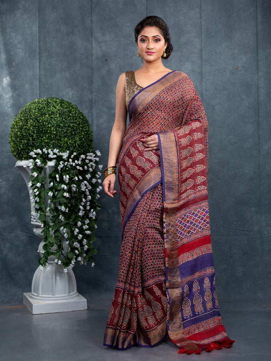 PURE LINEN SAREE