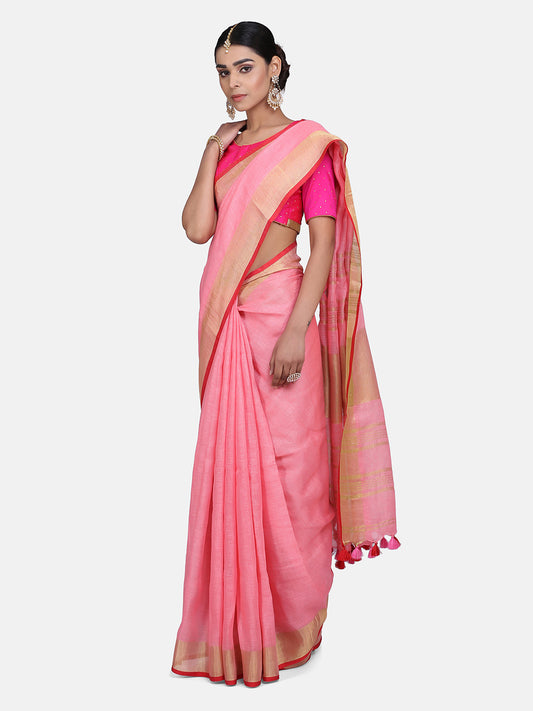 LINEN SOLID COLOR SAREE
